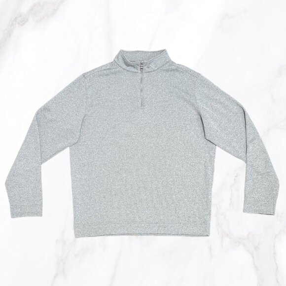 Peter Millar Men's Gray Crown Comfort 1/4 Zip Pullover Size L